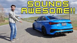 2024 Audi RS3 Stock Exhaust vs AWE SwitchPath  Midpipes  Sound Launch and Acceleration [upl. by Iahcedrom]