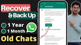 How to RecoverRestore Whatsapp Chats  How to Recover old Whatsapp Deleted Messages [upl. by Llevron]