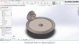 Bevel Gear animation in solidworks with Explanation [upl. by Ynavoj]