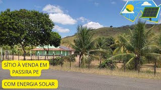 SÍTIO À VENDA EM PASSIRA  PE COM VÁRIAS FRUTÍFERAS E COM ENERGIA SOLAR [upl. by Lattonia]