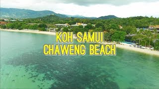 Koh Samui Thailand by DRONE  Beautiful view over Chaweng beach [upl. by Hael]