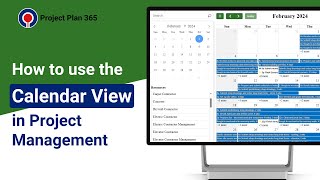 How to use the Calendar View in Project Management  Project Plan 365 [upl. by Hgielrebma366]