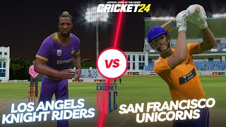 LOSANGELS KNIGHTRIDERS VS SANFRANCISCO UNICORNS  MLC  livematch cricket24 sandysportslive [upl. by Duomham]