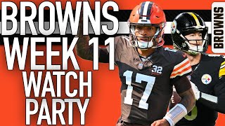 STEELERS VS BROWNS WEEK 11 INSTANT ANALYSIS  BROWNS WATCH PARTY [upl. by Yolanthe]