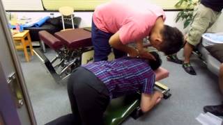 Knee Chest Upper Cervical Chiropractic Adjustment by Toshihiko Uda [upl. by Malim]