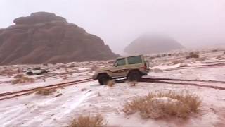 Social media users capture snow falling in Saudi Arabia [upl. by Spoor376]