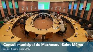 Conseil municipal de MachecoulSaintMême [upl. by Borg]