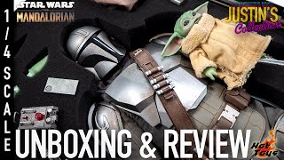 Hot Toys Mandalorian Beskar amp Grogu 14 Scale Figure Unboxing amp Review [upl. by Reilamag]