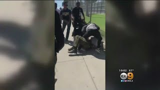 School Officer Attacked By Student While Attempting To Break Up Fight [upl. by Wit267]