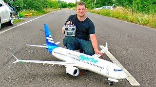 WOW  RC BOEING 737 MAX 8 FREEWING AL37 SCALE MODEL ELECTRIC AIRLINER  TWO SHOW FLIGHTS [upl. by Ydiarf]