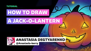 How to Draw a JackOLantern w Anastasiaberry  DeviantArt Tutorials [upl. by Xonnel594]