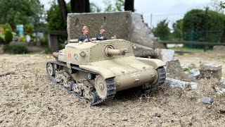 Italian Semovente 7518 RC tank 116 first outdoor run [upl. by Farl]