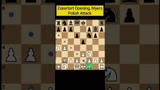 Chess openings with knight Zukertort Opening Myers Polish Attack A04 classicgames movie music [upl. by Urana252]