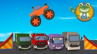 Big Truck Jumping With Max The Monster Truck  Geckos Garage [upl. by Olocin639]