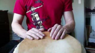 Djembe lesson solo for beginner on ternary rhythm [upl. by Eddra158]