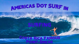 Surfing PLAYA NEGRA famous Costa Rican POINTBREAK Raw Footage [upl. by Naeroled]