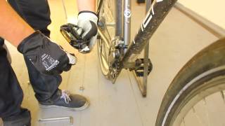 How to change bicycle pedals  removal thread service [upl. by Iiette]