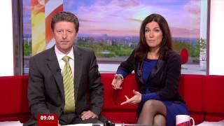 Susanna Reid BBC breakfast 23rd Jan 2013  sheer tights 1080p HD [upl. by Rosel]