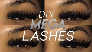 DIY HOW TO DO MEGA LASHES AT HOME TOP  BOTTOM QUARANTINE LASHES MEGA VOLUME LASHES TUTORIAL [upl. by Sloane]