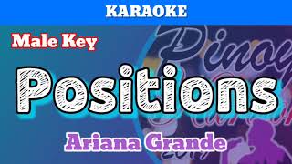 Positions by Ariana Grande Karaoke  Male Key [upl. by Enetsirk]