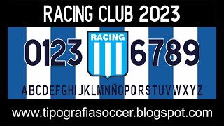 Tipografía Racing Club 2023 FREE DOWNLOAD [upl. by Lairbag945]