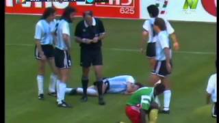 Massing Benjamin massacre caniggia camerounargentine 1990 [upl. by Cyna420]