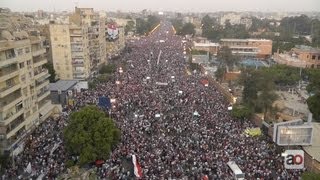 Huge turnout at Egypts Presidential Palace protest مئات الآلاف في مظاهرة الاتحادية [upl. by Kimbra]