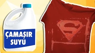 Çamaşır Suyu ile Tişörte Nasıl Baskı Yapılır [upl. by Burnaby860]