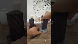 DIY Style Unique Geometric Taper Striped Candle At Homecandles candlemaking satisfying shorts [upl. by Eamaj546]