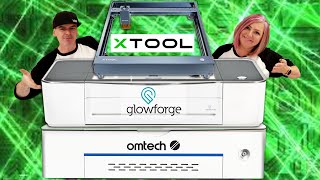 Desktop Laser Engraver Compared Glowforge Pro OMTech Polar and xTool D1 Pro [upl. by Leban796]