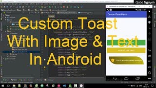 Creating Custom Toast Messages With Image In Android [upl. by Seleta]