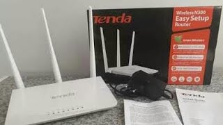 WiFi Router Tenda f3  review setup configuration in UrduHindi [upl. by Romie122]