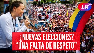 Machado RECHAZA NUEVAS ELECCIONES en VENEZUELA “Es una falta de respeto”  LR [upl. by Aydidey]