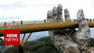 Vietnam bridge Walking through a gods hands  BBC News [upl. by Demp]