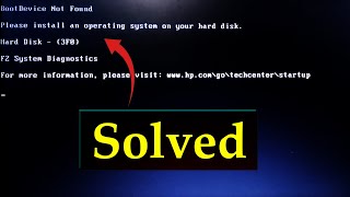 How to Fix Boot Device Not Found Hard Disk 3F0 Error  quotSolution for both issuequot  HP Laptop [upl. by Boyer]