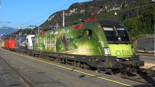 Bahnhof Feldkirch 60 Jahre Roco Lok amp Klima und Umweltschutzlok an Güterzug EC164 Transalpin [upl. by Margot]