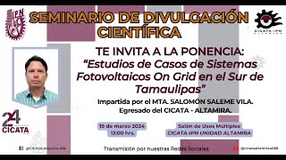 CICATAALTAMIRA PRESENTA SEMINARIO DE DIVULGACIÓN CIENTÍFICA A24III [upl. by Aicul]