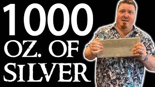 Coin Shop Owner Shows Me the 1000 Oz Silver Bar  INSANE [upl. by Nhepets]