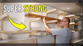 Store your lumber on the walls How to make your own lumber rack [upl. by Aneert175]