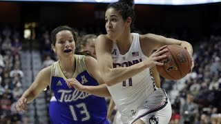 UConn Womens Basketball Highlights vs Tulsa 03042017 AAC Tournament Quarterfinals [upl. by Tamera]