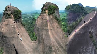 Amazing Place in CHINA  Mountain like a blade  Dangerous cliff walk  Natural wonders of china [upl. by Attenat145]