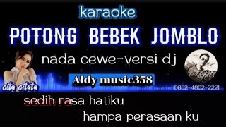 POTONG BEBEK JOMBLO  KARAOKE NADA CEWE  VERSI DJ ALDY MUSIC358  LAGU VIRAL TIKTOK  CITA CITATA [upl. by Cleavland]