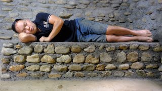 PRIMITIVE SKILLS Build a stone bed [upl. by Ardme]