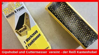 Gipshobel und Cuttermesser vereint  der Reiß Kantenhobel  Trockenbau  Dachausbau Drywall DIY [upl. by Vallo246]