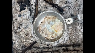 Mess kit canteen Cooking Bacon and Eggs in a 60 year old Boy Scout Cook Kit [upl. by Calysta]