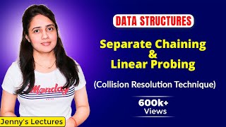 81 Hashing Techniques to Resolve Collision Separate Chaining and Linear Probing  Data structure [upl. by Yxor625]