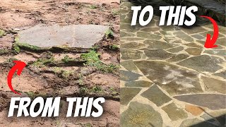 ReLaying a 30 Year Old Flagstone Patio [upl. by Hopfinger]