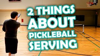 2 things you need to know about serving in pickleball [upl. by Esirrehc]