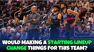 Would making a new starting lineup change help the Detroit Pistons [upl. by Atinad]