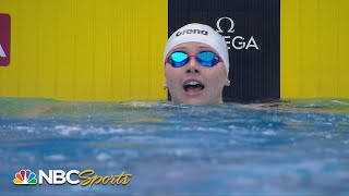 Siobhan Haughey wins womens 200m freestyle over Katie Ledecky at US Open  NBC Sports [upl. by Amar]